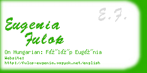 eugenia fulop business card